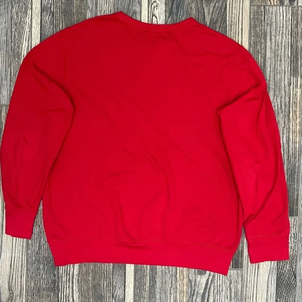 🔥🔥 POLO RALPH LAUREN Red Crewneck‎ Lighter weight Sweatshirt Mens XL - PERFECT
